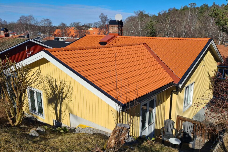 Hus i Västerås med nytt tak från Swedala Tak